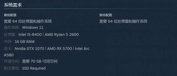 《地狱之刃2：塞娜的传奇》公布PC最低配置需求